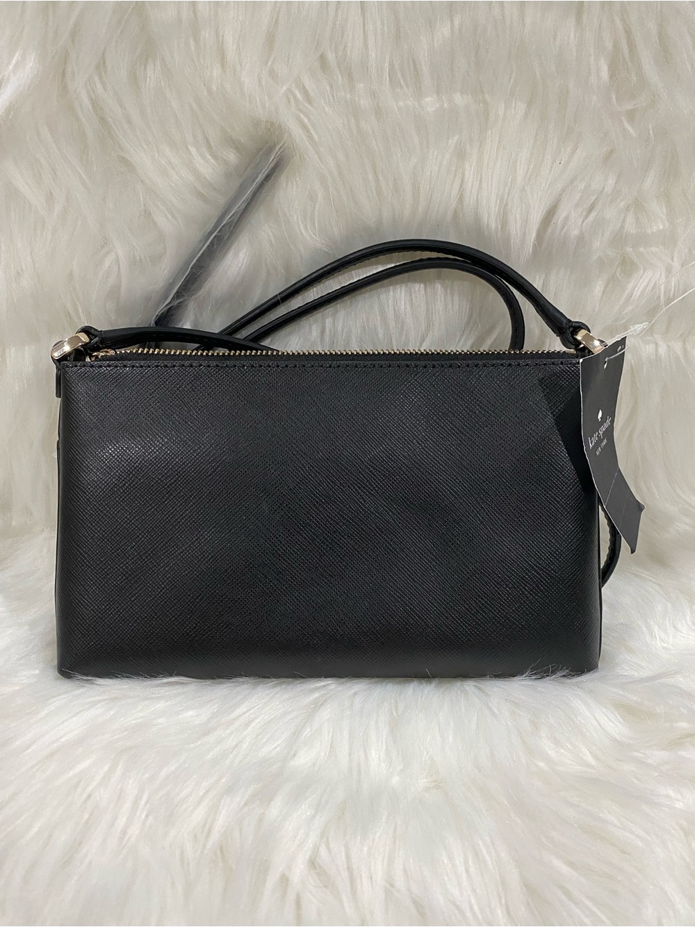 NWT! Kate Spade NY 2 piece Black and Blush/cream Leather Crossbody - Picture 7 of 7